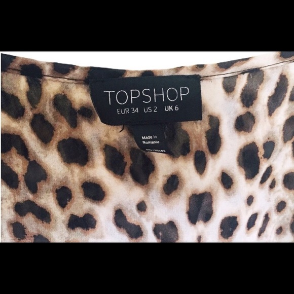 TOPSHOP Animal Cape Back Playsuit/Romper Tan Sz 2 - Picture 5 of 9